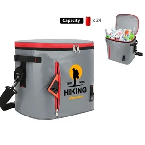 Custom Logo 24 Can Waterproof Cooler Bag W/ Bottle Opener
