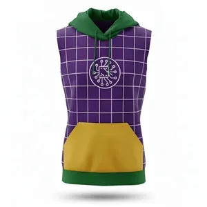 Custom Logo Sublimated Unisex 250G Lightweight Sleeveless Hoodie