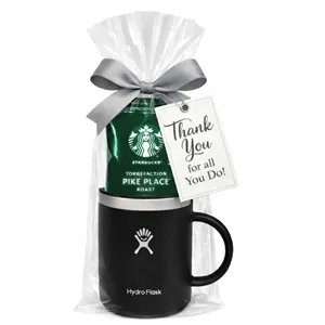 Hydro Flask 12 oz Mug with Logo & Starbucks Coffee