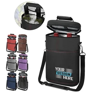 2 Bottle Insulated Leakproof Wine Cooler Bag