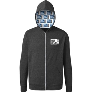 Custom Logo Themed Adult Zip Front Hoodie
