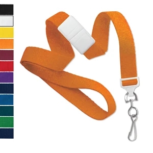 5/8" Blank Breakaway Lanyards with Swivel Hook, Flat Ribbed