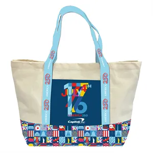 Custom Logo Custom Large rPET Canvas Tote