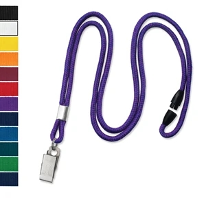 1/8" Blank Breakaway Lanyards with Bulldog Clip