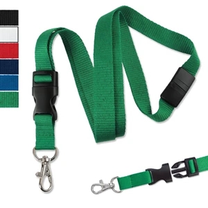 5/8" Blank Detachable Breakaway Ribbed Polyester Lanyards