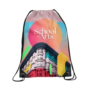 Custom Logo 18" x 13.5" Custom Drawstring Backpack - Digital Print