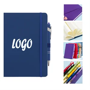 Custom Logo A5 Lined Notebook Journal with Pen