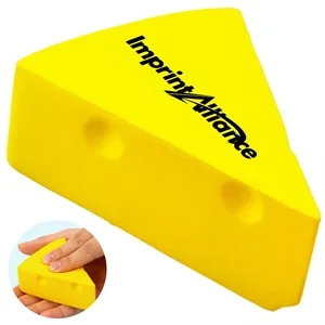 Custom Logo Swiss Cheese Wedge PU Foam Stress Reliever Squeeze Toy