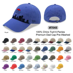Custom Logo 6 Panels Relaxed Golf Hat Dad Cap