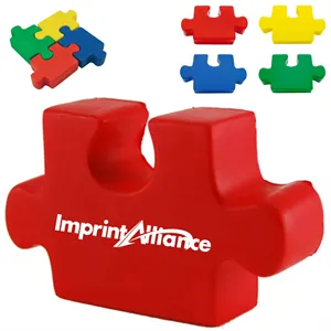 Custom Logo Puzzle Piece PU Foam Stress Reliever Squeeze Toy