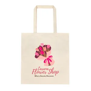 Custom Logo 5 Oz Natural Cotton Canvas Tote