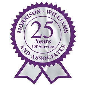 Rosette Ribbon Special Occasion Roll Label (2"x2 1/2")