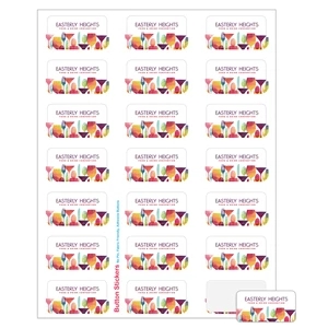 Rectangle Sheeted Button Sticker Labels