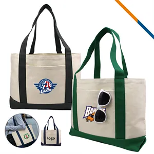 Custom Logo HarborTote 11 oz Cotton Boat Tote