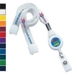 5/8" Custom Tubular Lanyard/Badge Reel Combo