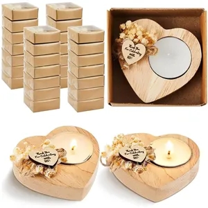 Wooden Heart Candle Holder Wedding Gift & Table Decor