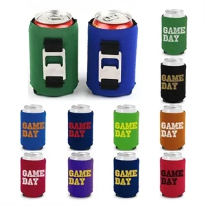 Custom Logo 12oz Neoprene Can Cooler Sleeve with Bottle Opener