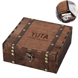 Wooden Square Keepsake Box w/ Lid