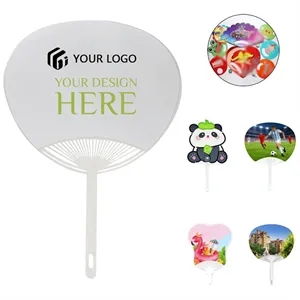 Double-sided customizable advertising handheld PP fan