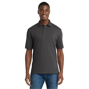 Custom Logo Port & Co Combed Ring Spun Pique Polo.
