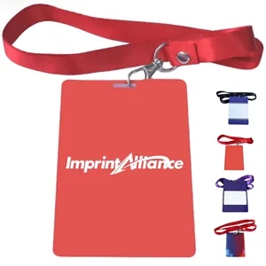 Custom Logo Custom PVC Portrait ID Badge Event Pass With Lanyard