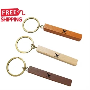 Personalized Beech Wood Keychains for Gifts and Events