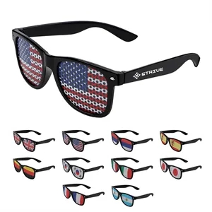 Custom Logo 2026 FIFA World Cup National Flag Fan Pinhole Sunglasses
