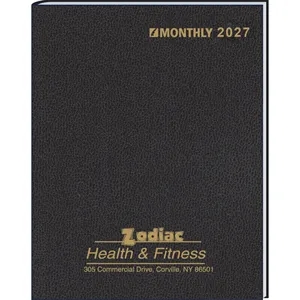 Ruled Monthly Format Stitched To Cover Desk Planner: 2027
