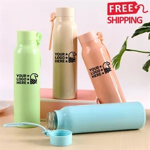 Custom Logo Double Wall Glass Juice Tumbler Portable Cute Gift