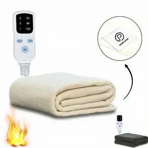 Custom Logo Single Electric Heated Blanket 59"x31" Soft Cozy Warm Throw