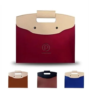 Customizable felt tote bag with handles for wedding favors