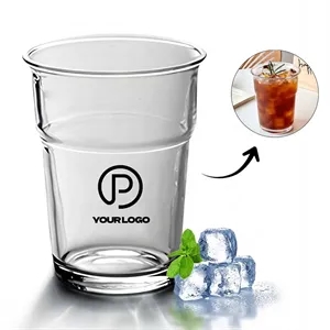 15 oz drinking glasses thick tumbler for coffee cocktail
