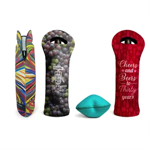 Full Color Neoprene Wine Tote Bag
