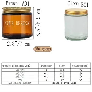 Personalized Scented Candles Glass