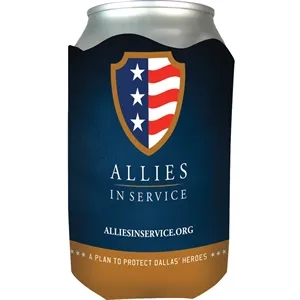 Custom Logo Full Color Wave Scuba Can Cooler