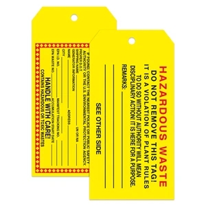 Tear Resistant Valeron Film Tag (3" x 6")
