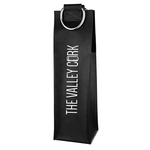 Custom Logo Leather 1-Bottle Tote
