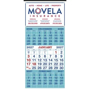 Skinner & Kennedy® 3-Month Display 12-Sheet Calendar