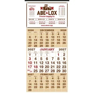 Skinner & Kennedy® 3-Month Display 12-Sheet Calendar