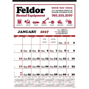 Skinner & Kennedy® Contractor's 12-Sheet Calendar