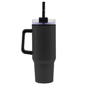 Garyline® Roam Stainless Steel Handle Mug with Straw - 40...