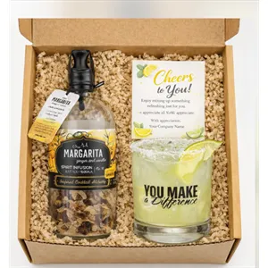 Margarita Night Gift Box with Custom Rock Glass