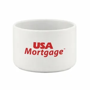 2oz White Ceramic Container