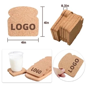 Bread Shape Cork Wooden Coaster