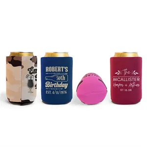 Custom Logo Collapsible Foam Can Coolie Single Side
