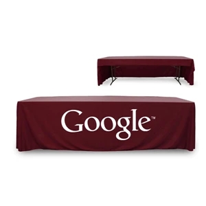 8 ft. 3 Sided PolyKnit™ Table Cover (One Color Logo)