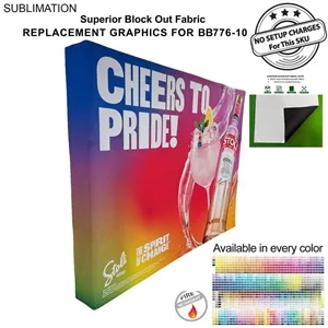 Graphics for 10' Straight Wall w/ Wrap End Caps, Block Out