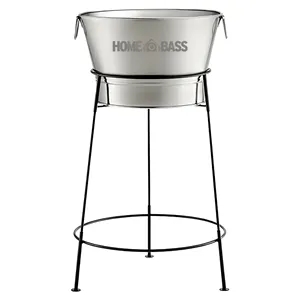 Round Stainless Steel Beverage Tub with Stand