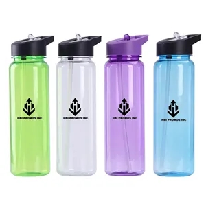 Custom Logo 24oz Sport Water Bottle with Flip Straw Eco-Friendly