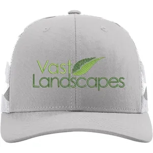 Custom Logo Richardson Snapback Trucker Hat w/ Leatherette Patch